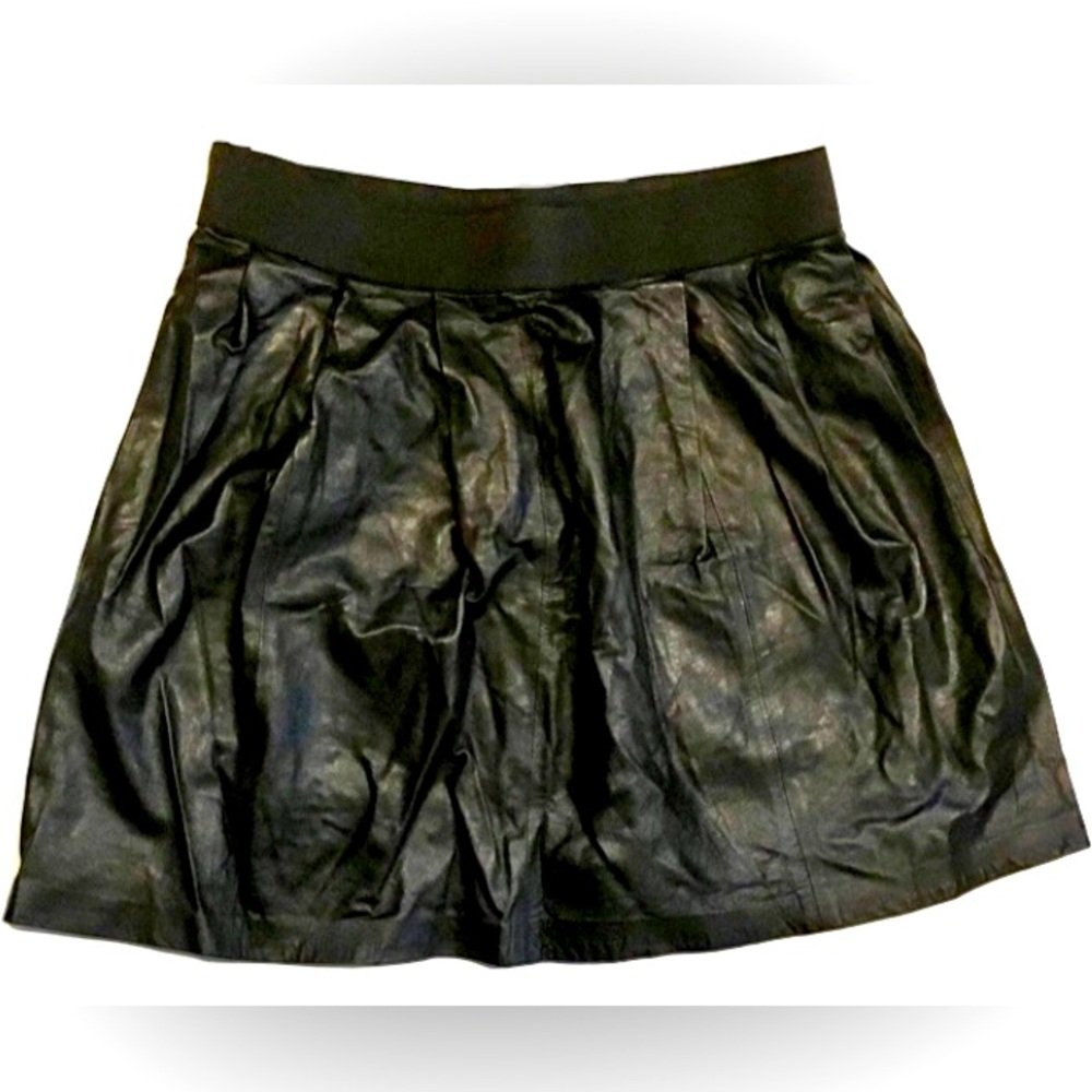SAS Sportswear Black Leather Mini Skirt
